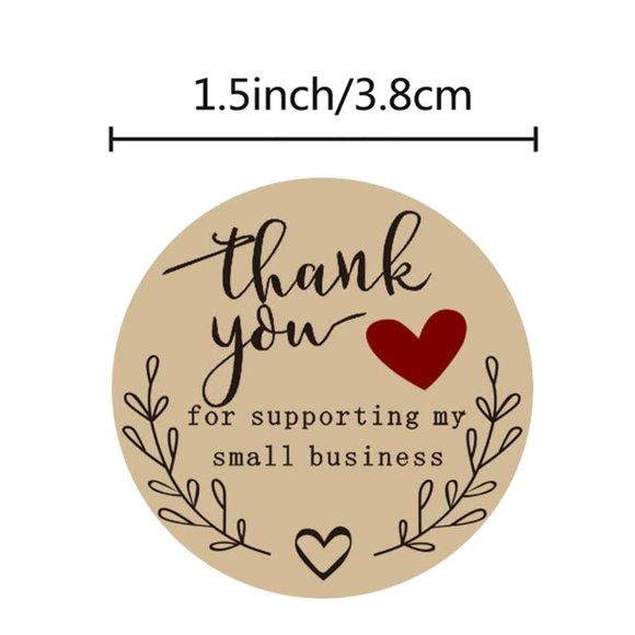85 pcs - 1.5" Thank you Stickers 6 Embossed design - Picture 5 of 5